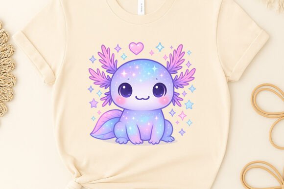 Adorable Charm: Using Cute Kawaii Axolotl Sublimation Clipart