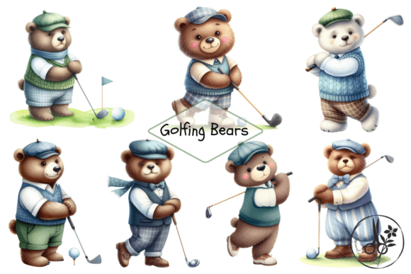 Hit a Hole-in-One with These Adorable Golfing Bears