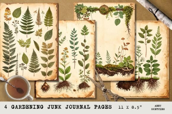 Timeless Design with Vintage Garden Journal Pages