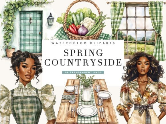 Watercolor Spring Countryside: A Design Asset for Authentic Storytelling